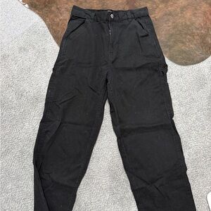Society Black Cargo Pants for Women